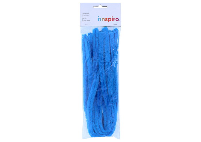 Innspiro Limpiapipas Chenilla Azul 15mm x 50cm (10 unidades)