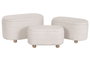 DKD Home Decor Set de 3 piezas con almacenaje interior Crudo y Marrón