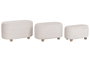 DKD Home Decor Set de 3 piezas con almacenaje interior Crudo y Marrón