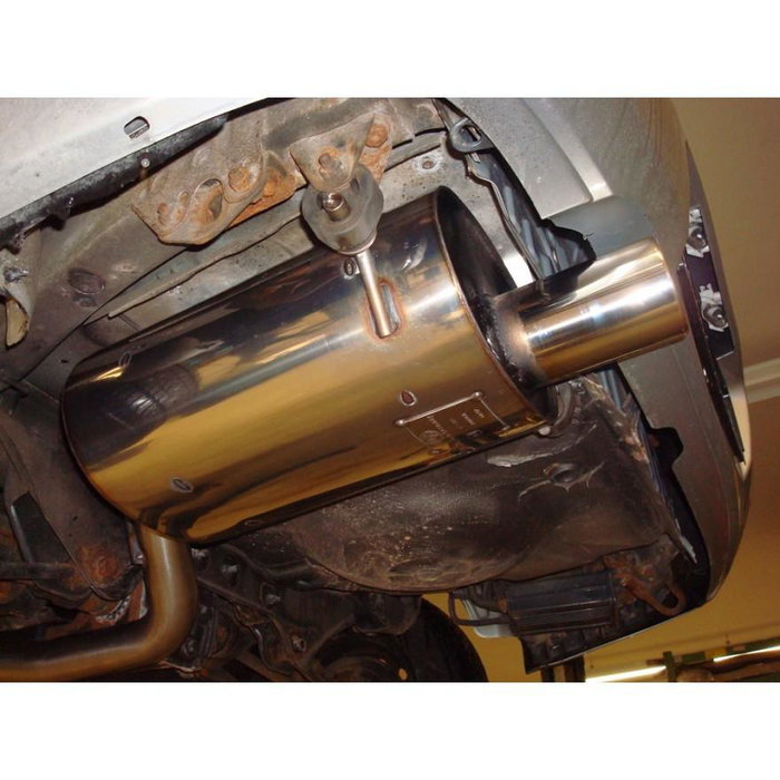 Fox FXSU040031-073 Silencioso Trasero para Subaru Impreza Gd-Gg Berlina/Kombi (desde 2000, 1.5L) - Colas de Escape Pulidas en Acabado Plateado, Homologación ECE