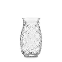 SOLER HISPANIA Vaso Tiki Piña - Vidrio, capacidad 53 cl, altura 14 cm, diámetro 8 cm (Set de 12)