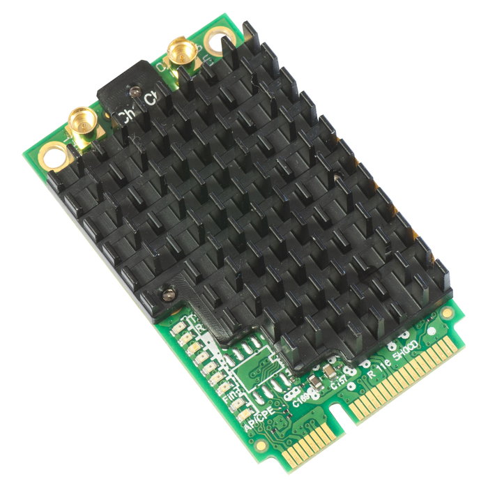 MikroTik R11E-5HACD Tarjeta Wi-Fi Interna Mini PCI Express, 802.11ac Wi-Fi 5, Doble Banda con Conectores MMCX, Chipset QCA9882 MikroTik R11E-5HACD Tarjeta Wi-Fi Interna Mini PCI Express, 802.11ac Wi-Fi 5, Doble Banda con Conectores MMCX, Chipset QCA9882