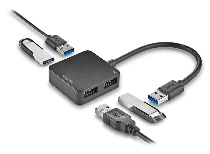 Ngs ihub3.0 tiny hub usb 3.0 - 4 puertos usb 3.0
