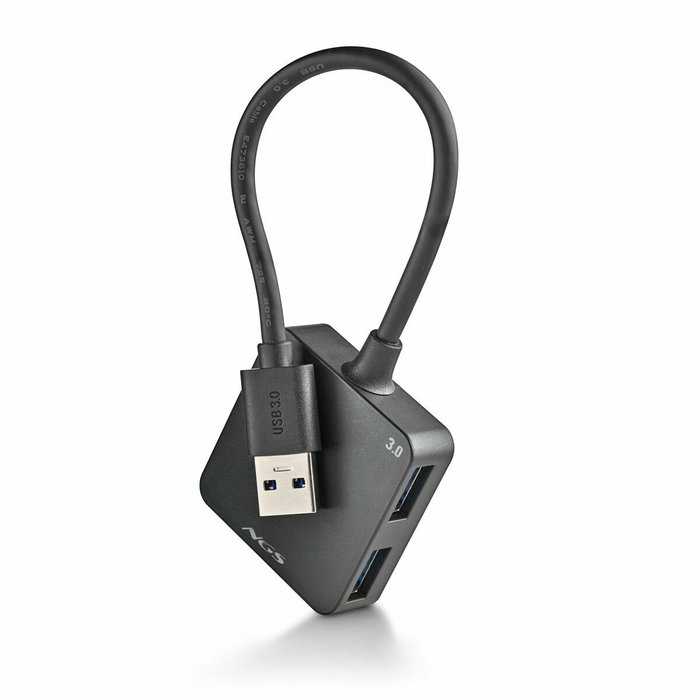 NGS IHUB 3.0 TINY Hub USB 3.0 de 4 puertos, Negro
