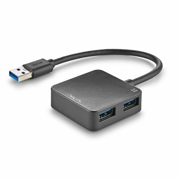NGS IHUB 3.0 TINY Hub USB 3.0 de 4 puertos, Negro