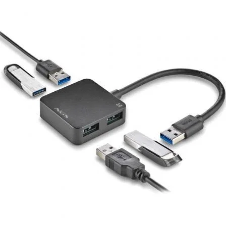 NGS iHub3.0 Tiny Hub USB 3.0 - 4 Puertos USB 3.0, Concentrador de Datos