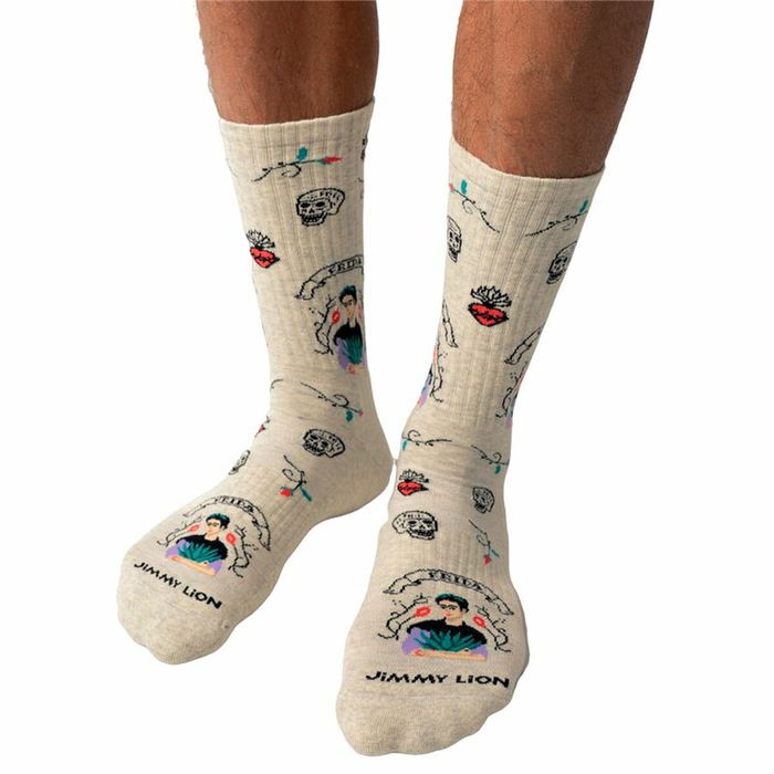 Calcetines Jimmy Lion Athletic Frida Viva Mexic Blanco 41-46 Calcetines Jimmy Lion Athletic Frida Viva Mexic Blanco 41-46