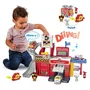 Vtech Estación de bomberos con torre de rescate TUT TUT Bolides, juguete interactivo a partir de 18 meses, 22 piezas, rojo, AAAMY83324