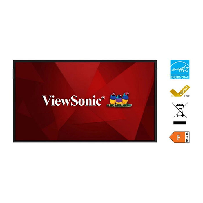 ViewSonic CDE65G3-1C Pantalla Digital para Señalización ViewBoard LED 65" (165.1 cm) 4K Ultra HD 3840 x 2160, 500 cd/m², Funcionamiento 24/7, Horizontal/Vertical, Negro