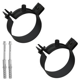 WOLFPACK LINEA PROFESIONAL Abrazadera Tubo Estufa Pellet Vitrificado Con soporte 80 (2 piezas)