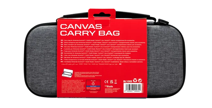 Blade Switch 2 Canvas Carry Bag Gris Blade Switch 2 Canvas Carry Bag Gris