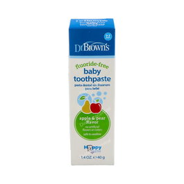 DR. BROWN'S Pasta Dental Infantil 40 gr, Sabor Pera y Manzana, para Bebés y Niños de 0 a 3 Años