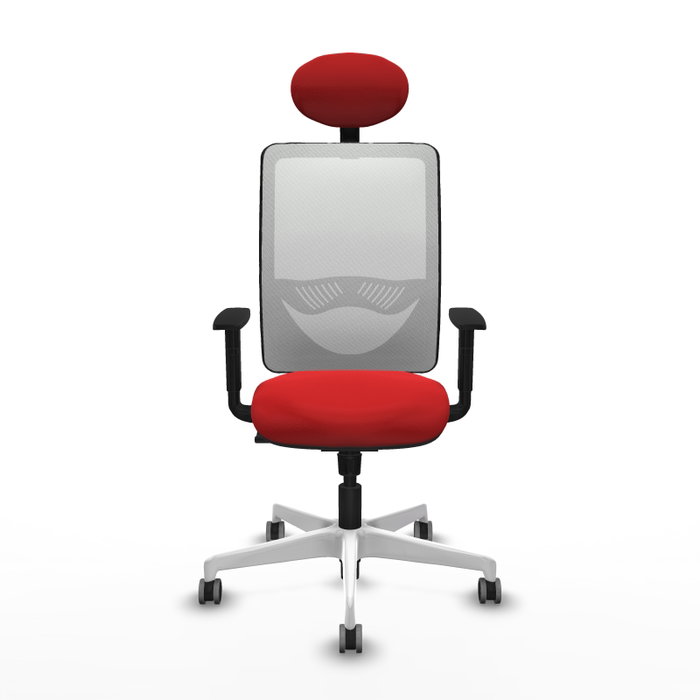 PIQUERAS Y CRESPO Silla de oficina Zulema Rojo/Blanco con mecanismo Sincro PIQUERAS Y CRESPO Silla de oficina Zulema Rojo/Blanco con mecanismo Sincro