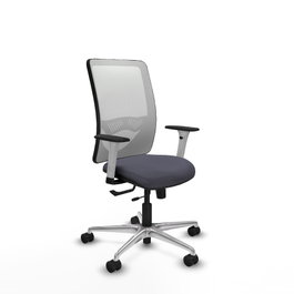 PIQUERAS Y CRESPO Silla de oficina Zulema Gris oscuro y Blanco