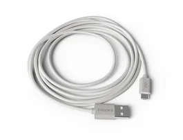 Groovy Cable USB-A a Micro USB de 1,5 metros - Carga y Sincronización para Dispositivos Android, Cámaras Digitales, Color Blanco