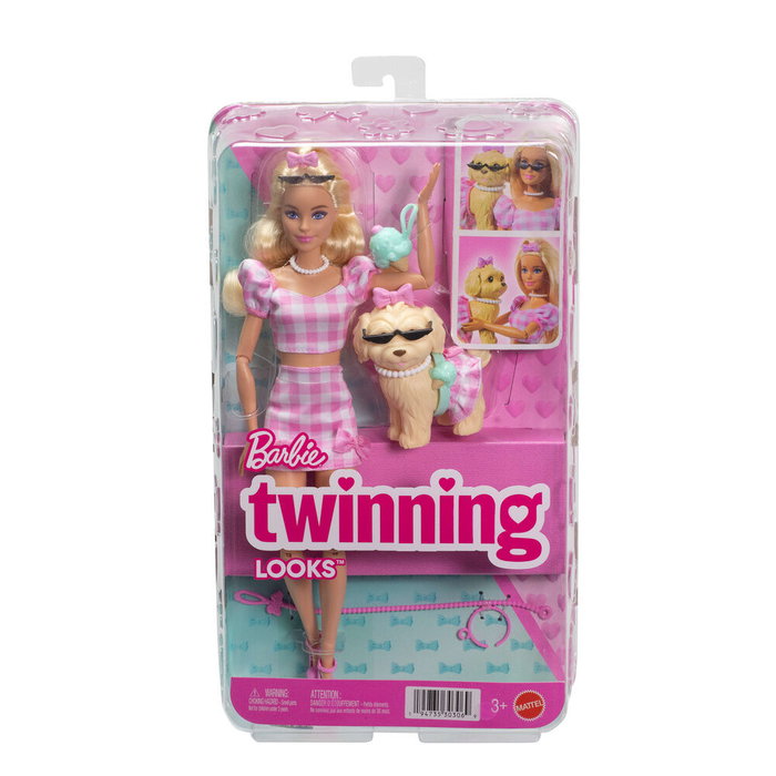 Barbie Twinning Looks Rubia con Perro Mascota