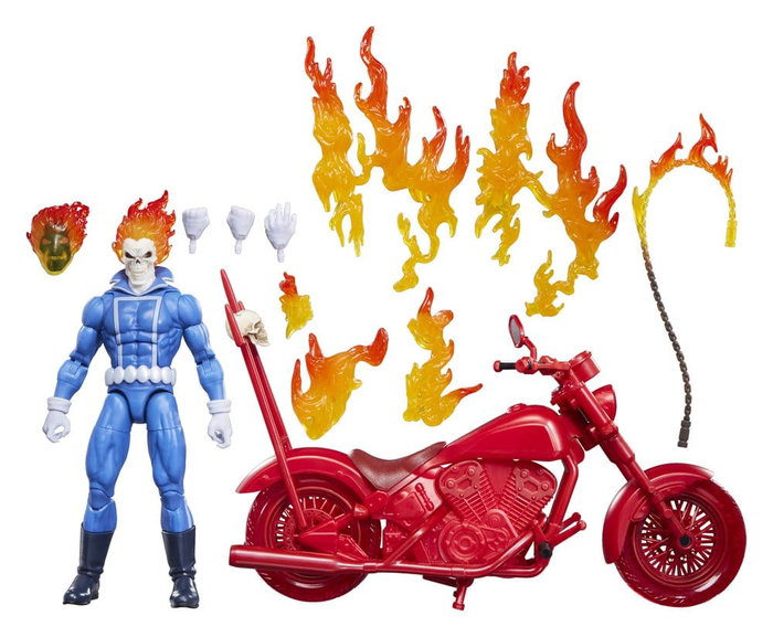 Hasbro Ghost Rider Marvel Legends Johnny Blaze con Motocicleta 15 cm