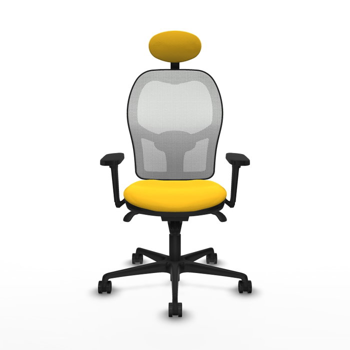 PIQUERAS Y CRESPO Silla de oficina Jorquera con mecanismo Sincro, Amarillo y Blanco PIQUERAS Y CRESPO Silla de oficina Jorquera con mecanismo Sincro, Amarillo y Blanco