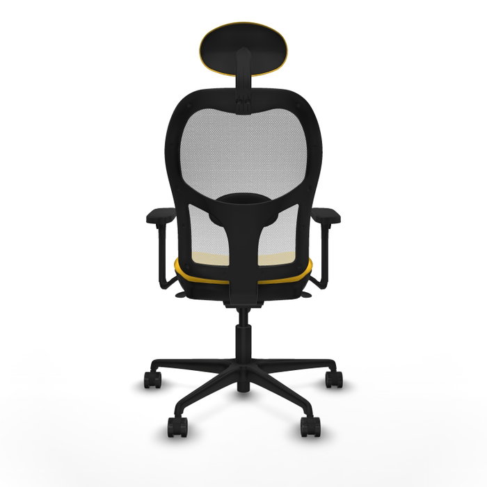 PIQUERAS Y CRESPO Silla de oficina Jorquera con mecanismo Sincro, Amarillo y Blanco PIQUERAS Y CRESPO Silla de oficina Jorquera con mecanismo Sincro, Amarillo y Blanco