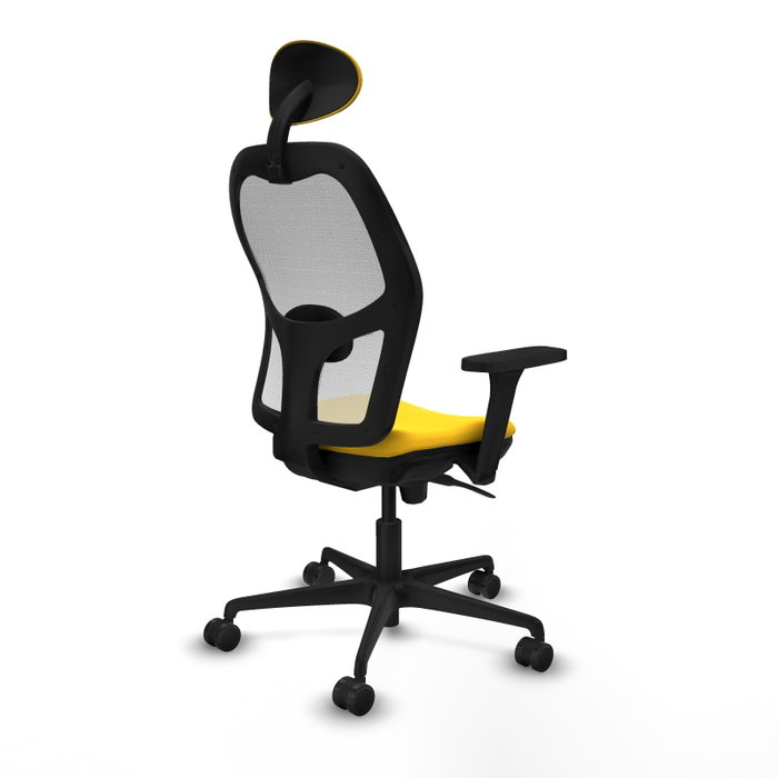 PIQUERAS Y CRESPO Silla de oficina Jorquera con mecanismo Sincro, Amarillo y Blanco PIQUERAS Y CRESPO Silla de oficina Jorquera con mecanismo Sincro, Amarillo y Blanco