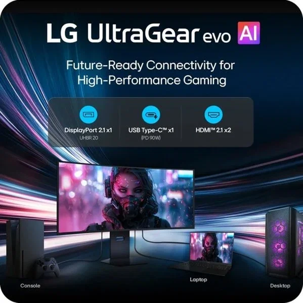 LG UltraGear EVO AI 39GX950B-B Monitor Gaming Curvo OLED 39 pulg 5K2K 165 Hz