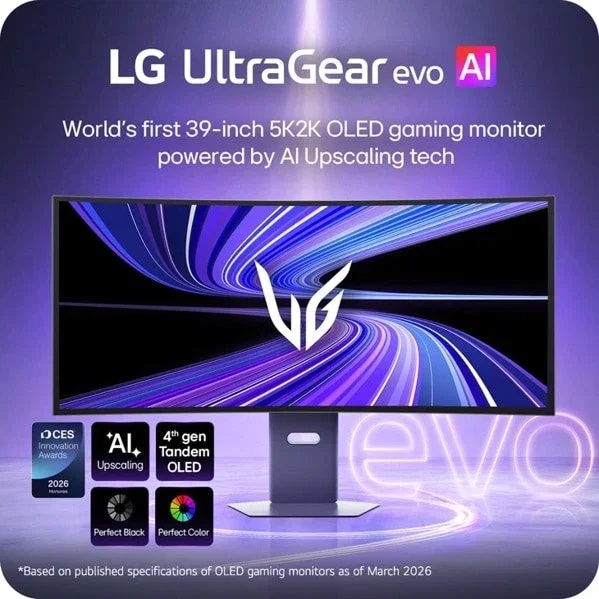 LG UltraGear EVO AI 39GX950B-B Monitor Gaming Curvo OLED 39 pulg 5K2K 165 Hz