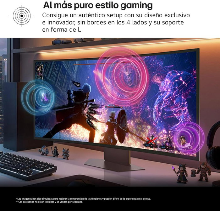 LG UltraGear OLED 39GX950B-B Monitor Gaming Curvo 5K2K 165 Hz 39 pulgadas