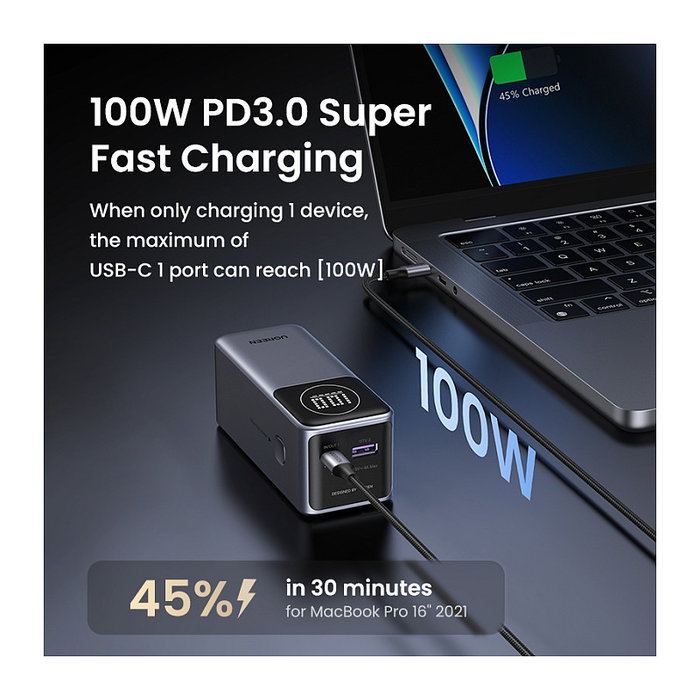 Ugreen Powerbank 12000mAh 100W Fast Charging Ugreen Powerbank 12000mAh 100W Fast Charging