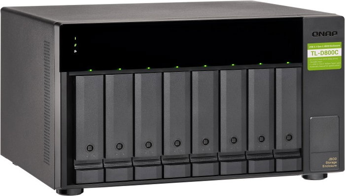 QNAP TL-D800C Carcasa de expansión JBOD de 8 bahías para 2,5/3,5 pulg con USB-C QNAP TL-D800C Carcasa de expansión JBOD de 8 bahías para 2,5/3,5 pulg con USB-C