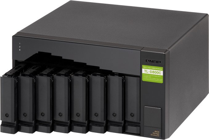 QNAP TL-D800C Carcasa de expansión JBOD de 8 bahías para 2,5/3,5 pulg con USB-C QNAP TL-D800C Carcasa de expansión JBOD de 8 bahías para 2,5/3,5 pulg con USB-C