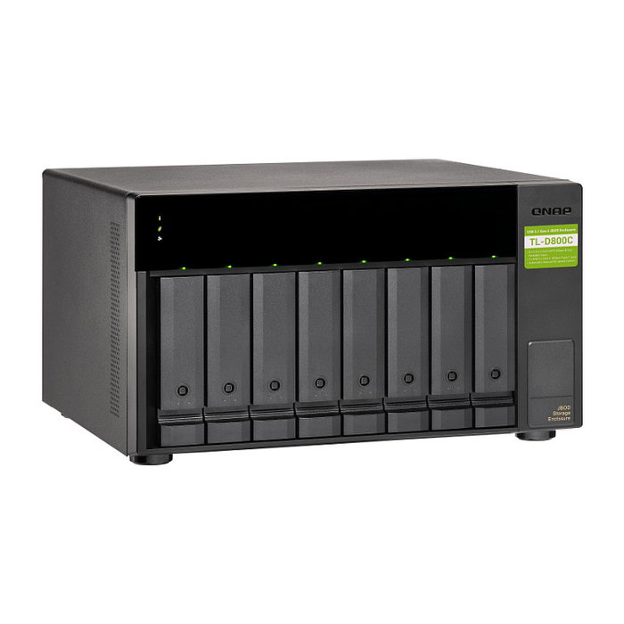 QNAP TL-D800C 8-bay Desktop USB-C 3.1 Gen2 10Gbps JBOD Expansion Unit Almacenamiento QNAP TL-D800C 8-bay Desktop USB-C 3.1 Gen2 10Gbps JBOD Expansion Unit Almacenamiento