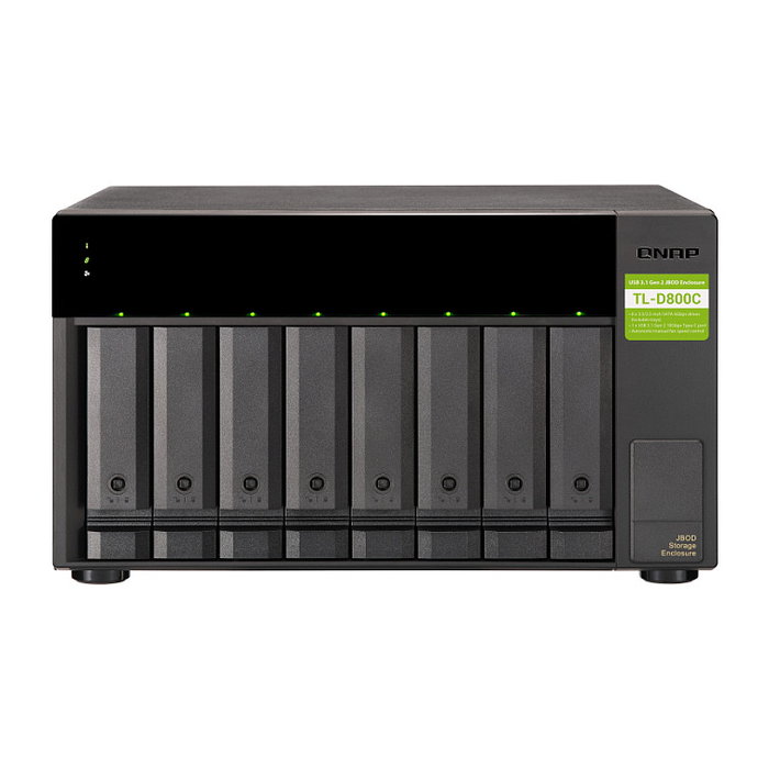 QNAP TL-D800C 8-bay Desktop USB-C 3.1 Gen2 10Gbps JBOD Expansion Unit Almacenamiento QNAP TL-D800C 8-bay Desktop USB-C 3.1 Gen2 10Gbps JBOD Expansion Unit Almacenamiento
