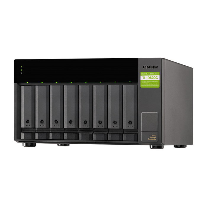 QNAP TL-D800C 8-bay Desktop USB-C 3.1 Gen2 10Gbps JBOD Expansion Unit Almacenamiento QNAP TL-D800C 8-bay Desktop USB-C 3.1 Gen2 10Gbps JBOD Expansion Unit Almacenamiento