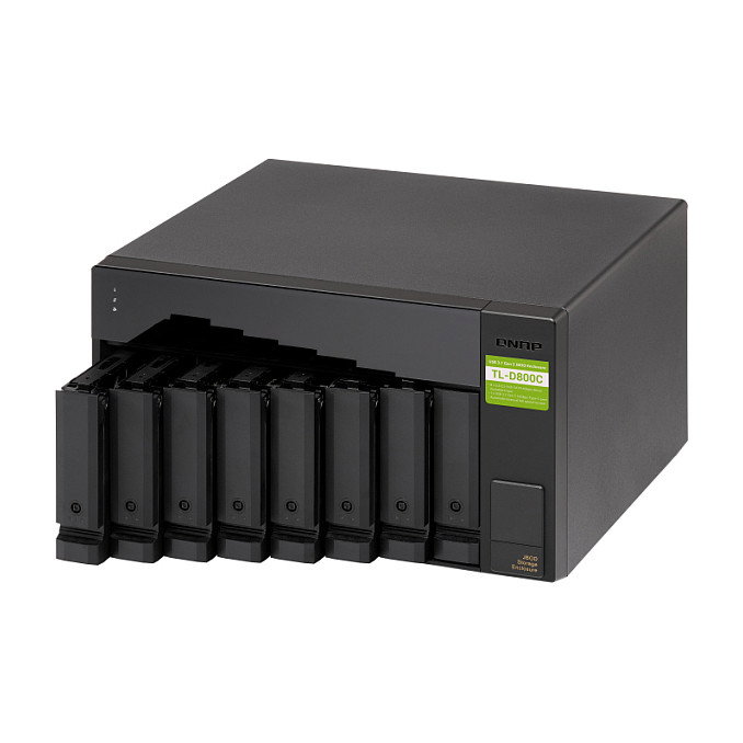 QNAP TL-D800C 8-bay Desktop USB-C 3.1 Gen2 10Gbps JBOD Expansion Unit Almacenamiento QNAP TL-D800C 8-bay Desktop USB-C 3.1 Gen2 10Gbps JBOD Expansion Unit Almacenamiento