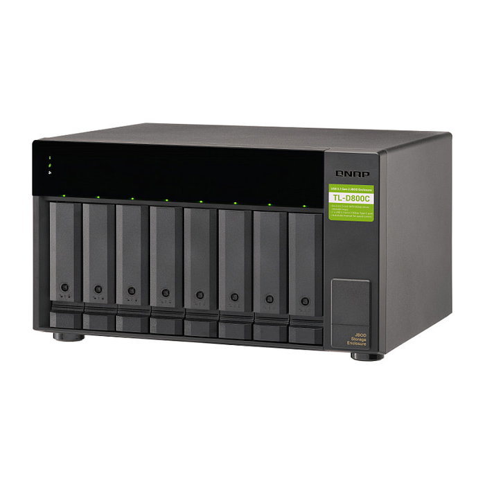 QNAP TL-D800C 8-bay Desktop USB-C 3.1 Gen2 10Gbps JBOD Expansion Unit Almacenamiento QNAP TL-D800C 8-bay Desktop USB-C 3.1 Gen2 10Gbps JBOD Expansion Unit Almacenamiento
