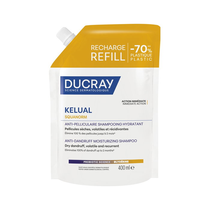 Ducray Kelual Squanorm Champú para Caspa Seca Recarga 400 ml Ducray Kelual Squanorm Champú para Caspa Seca Recarga 400 ml