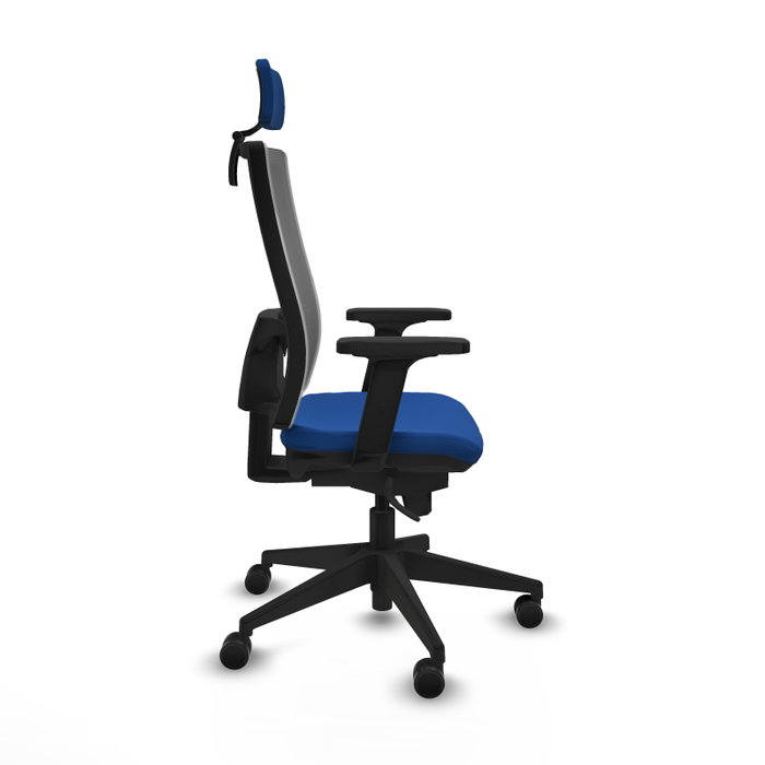 PIQUERAS Y CRESPO Silla de oficina Horna con mecanismo Sincro Azul y Gris PIQUERAS Y CRESPO Silla de oficina Horna con mecanismo Sincro Azul y Gris