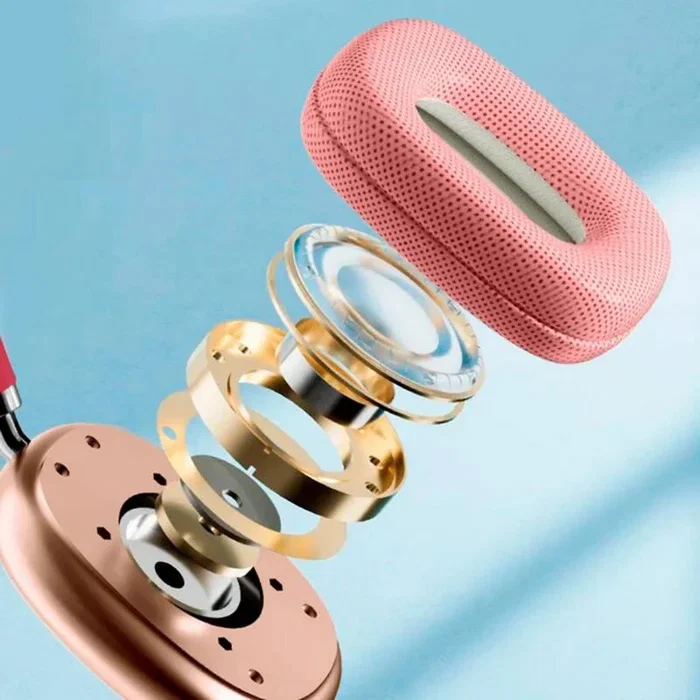 Generico P9 Pro Max Auriculares inalámbricos Bluetooth con cancelación de ruido, rojo