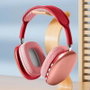 Generico P9 Pro Max Auriculares inalámbricos Bluetooth con cancelación de ruido, rojo