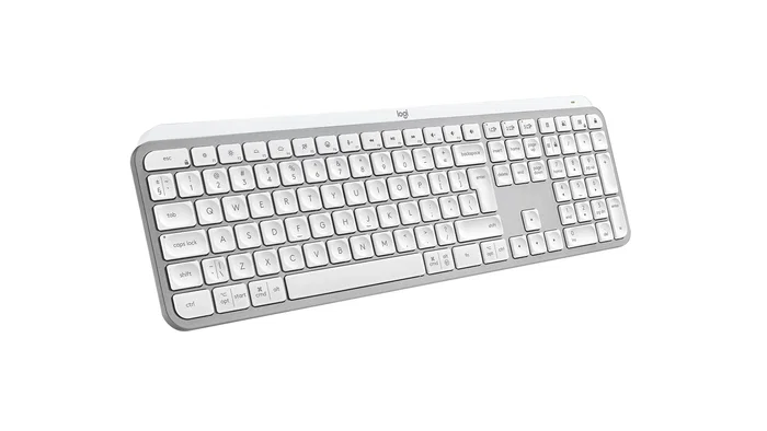 Logitech MX Keys S Teclado Inalámbrico RF y Bluetooth US QWERTY Internacional con Aluminio, Retroiluminación LED, Blanco - Referencia 920-011588