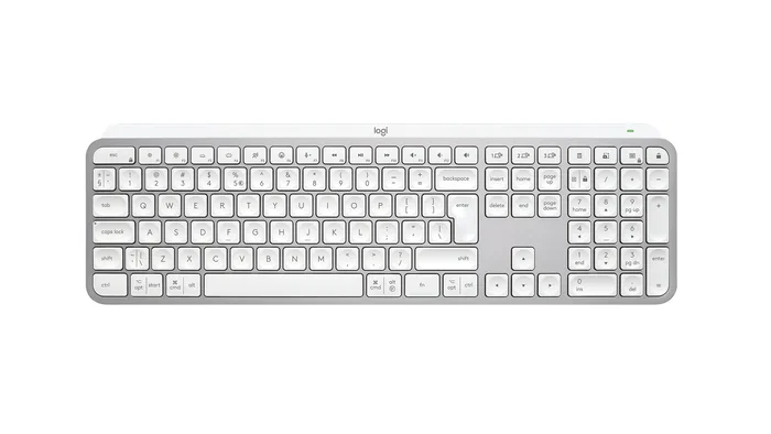 Logitech MX Keys S Teclado Inalámbrico RF y Bluetooth US QWERTY Internacional con Aluminio, Retroiluminación LED, Blanco - Referencia 920-011588