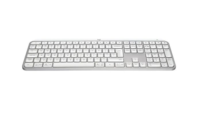 Logitech MX Keys S Teclado Inalámbrico RF y Bluetooth US QWERTY Internacional con Aluminio, Retroiluminación LED, Blanco - Referencia 920-011588
