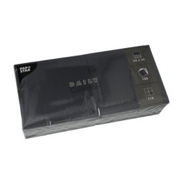 PAPSTAR Servilletas de 2 capas, 32,0 x 32,0 cm, negro