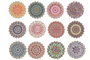 DKD Home Decor Posavasos Mandala Surtido 12 Unidades