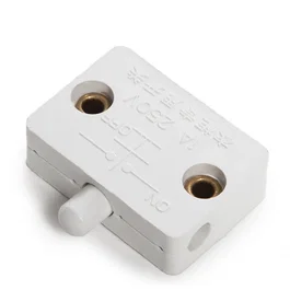 Interruptor para Armarios con Botón Normalmente Cerrado 250VAC/1A Blanco Plástico para Iluminación LED