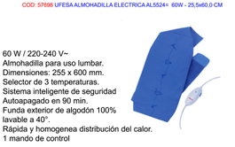 UFESA Almohadilla Eléctrica AL5524 60W - 25,5x60,0 cm