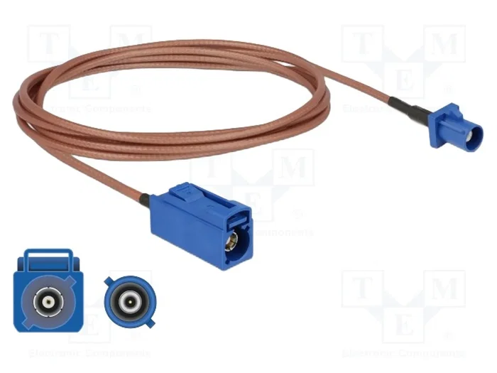 DeLOCK Cable coaxial 89669 RG-316 con conectores FAKRA C, 1,8 m DeLOCK Cable coaxial 89669 RG-316 con conectores FAKRA C, 1,8 m