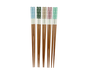 DKD Home Decor Set de 10 Palillos de Bambú Rayas Gato Multicolor