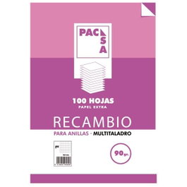 Pacsa Recambio multitaladro 100h 90g cuadrícula 4x4 folio