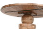 DKD Home Decor Mesa Redonda Comedor Moderno Natural Acacia 115 x 76 cm